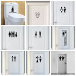 autocollants mural personnages stylisés humour minimaliste noir adhésif salle bain chambre enfants décoration vinyle