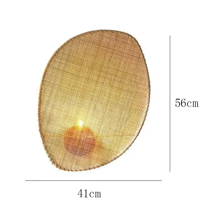 lampe murale moderne marron clair tissu naturel tressé rustique éclairage chambre coucher étude