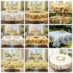 nappe fleur bleue beige lapin papillon noël halloween décoration table maison rustic