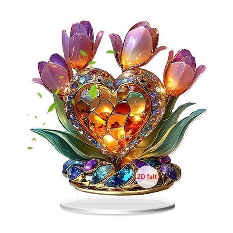 décoration florale arrangement roses tulipes strass élégante inscription mama ornement moderne
