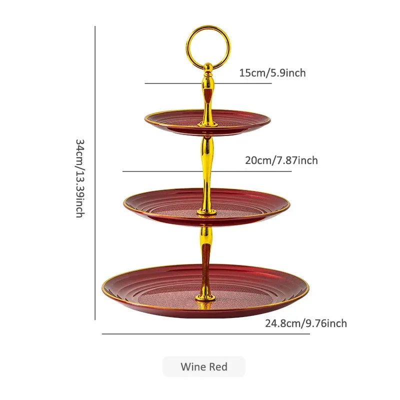 support desserts étages transparent moderne gâteaux fruits fourchettes dorées anniversaire mariage