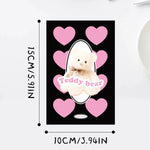 affiches kawaii girly moderne motifs fruits pompons tringle bois cartes décoratives rose rouge blanc