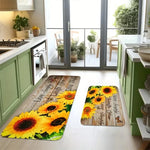 tapis sol extérieur multicolore tournesols rustique adhésif antidérapant fleur vivre simplement rire souvent aimer