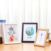 cadre photo bois opaque motif floral paysage minimaliste décoration murale inclinable supports carton
