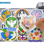 sticker adhésif pop art graphique diy decoration multicolore guitare skate helmet moto voiture bicyclette