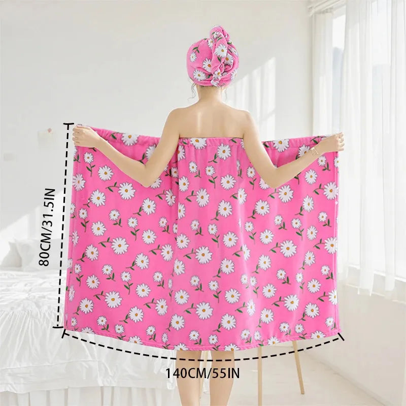 serviette bain rapide fleur bleu rose violet vert absorption rapide machine lavage simple confortable