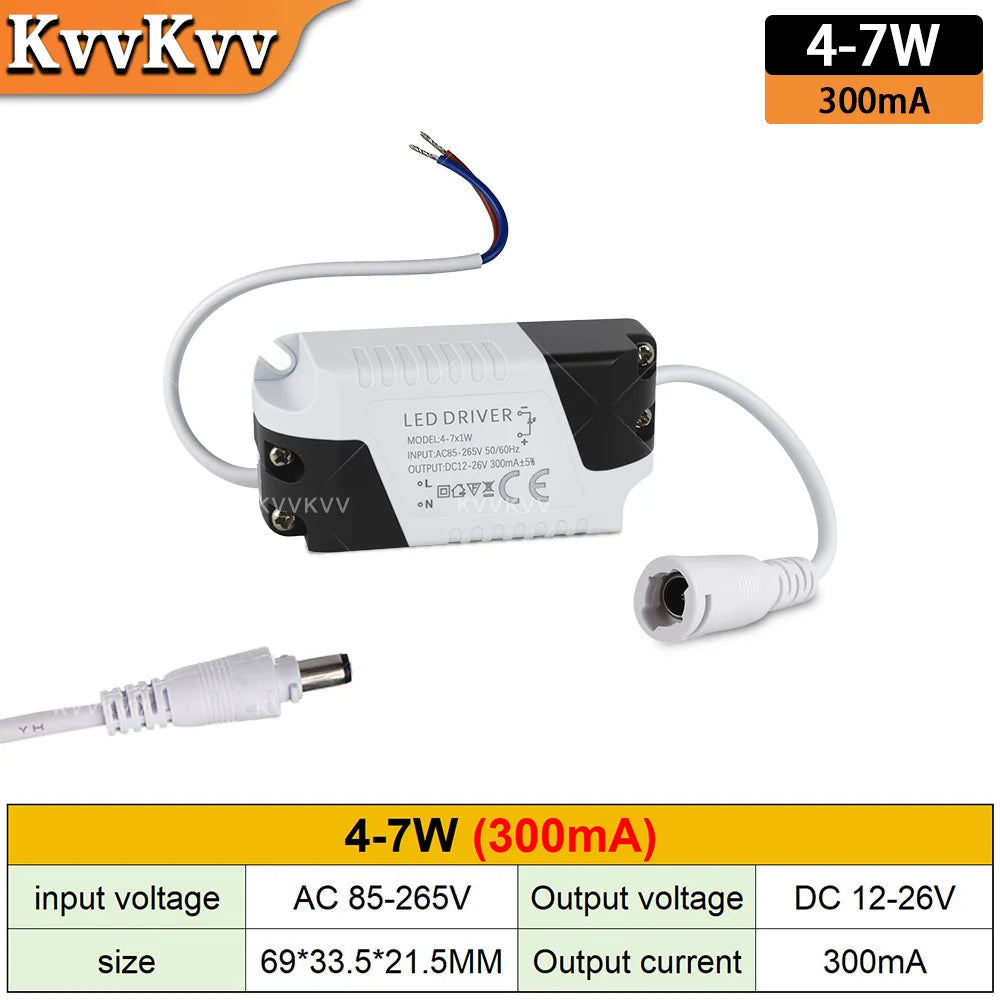 adaptateur secteur driver led blanc noir 120v 240v 85v 265v 3w 50w moderne