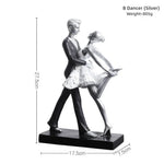 statue danseuse résine or blanc robes ballet décoration chambre enfant collection amateur