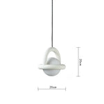 suspension lumineuse moderne pendentif acrylique noir blanc orange bleu rouge anneau métal lampe LEDflux60