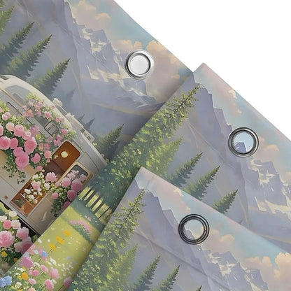 Des rideaux luxueux avec un design floral exquis, mettant en avant une variété de couleurs vives et des motifs délicats. Ces rideaux, faits d'un tissu de haute qualité, apportent une touche d'élégance et de fraîcheur à tout espace intérieur, tout en soulignant l'importance de la nature dans la décoration de maison. Parfait pour ceux qui cherchent à ajouter une touche florale à leur décor.