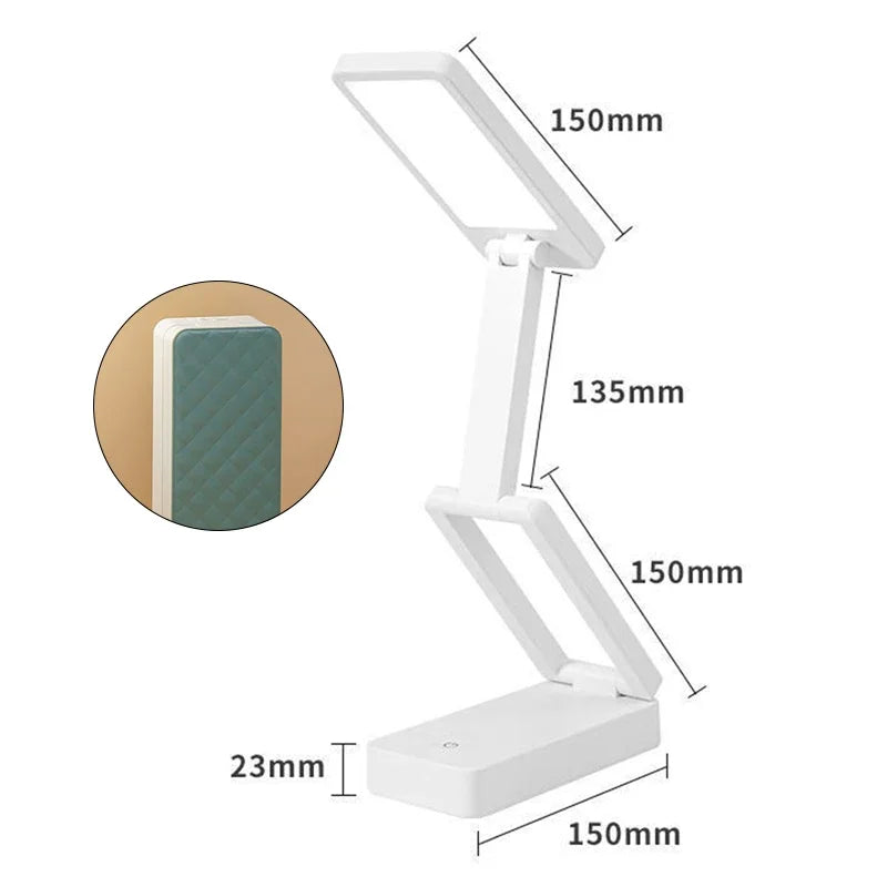 lampe table pliable moderne blanc plissé led rechargeable port usb.toucher interrupteur