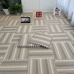 tapis sol modulable multicolore rayures modernes clips fixations extérieur salon chambre