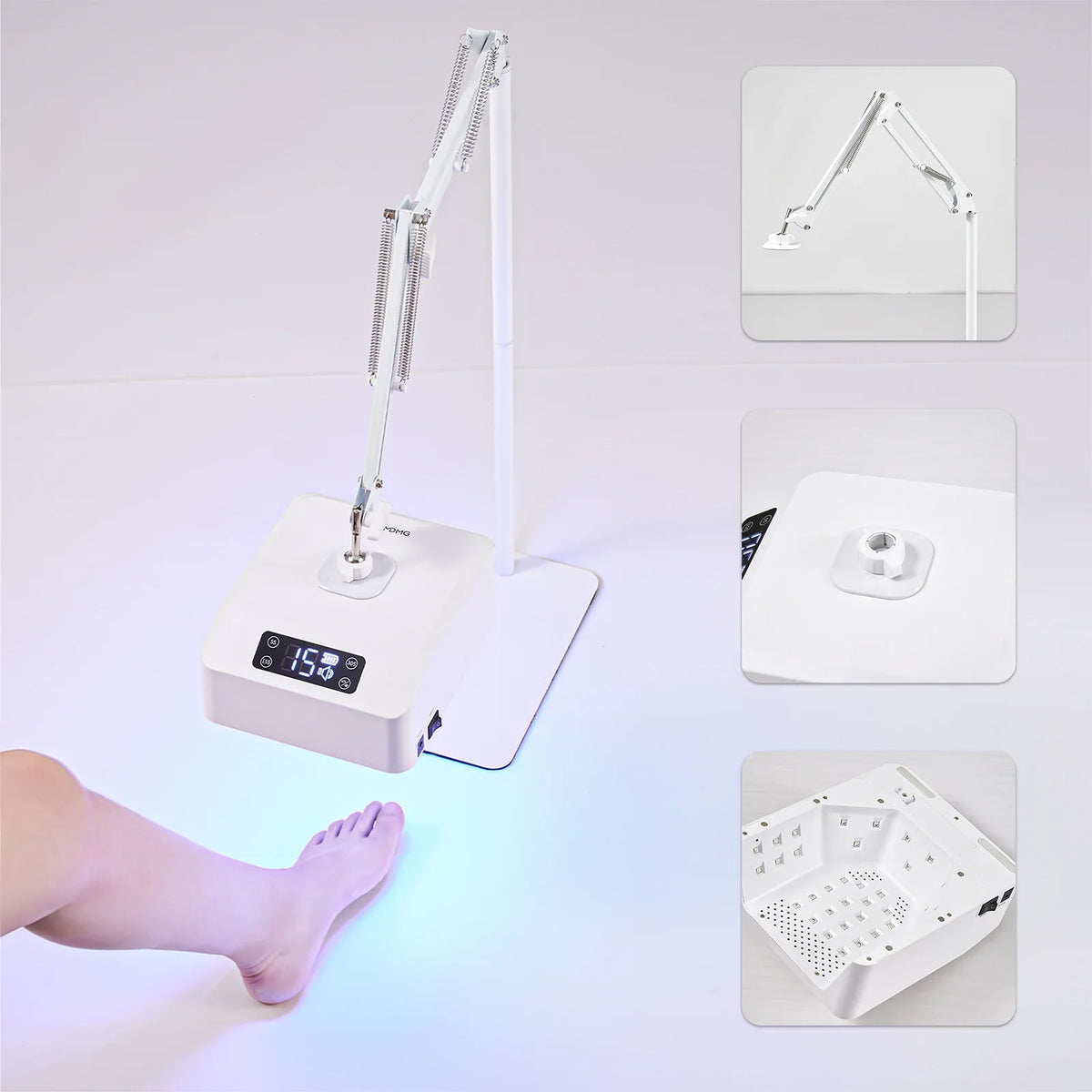 lampe led uv rechargeable ongles pieds moderne écran digital blanc interrupteur