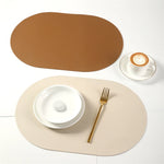 tapis table moderne marron beige bleu clair noir imperméable résistant l'huile uni sans fixation