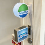 panneau lumineux moderne aimants logos lawson famillymart bleu vert blanc noir adhésif lumineux