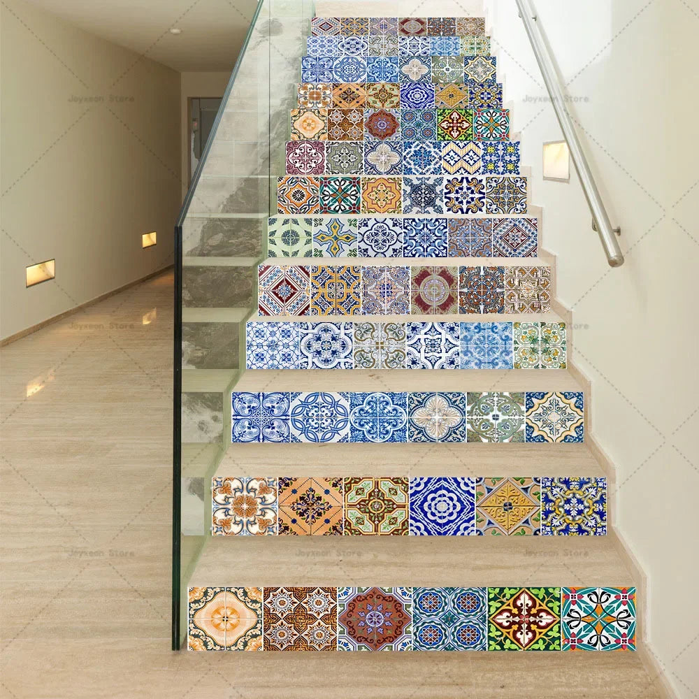 Pack de 6 autocollants pour escalier imperméables
