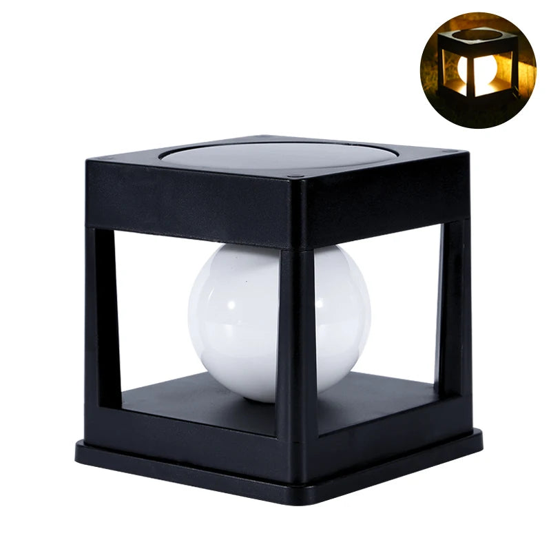 lampe solaire contemporaine noire ip65 plaque sol autonome led enterrée extérieure imperméable