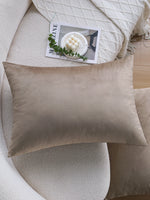 housse coussin velours doux jaune moderne 50x70cm décoration maison canapé voiture