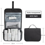 sac rangement cosmétique toile réutilisable séparation sèche humide voyage moderne anneaux transparent