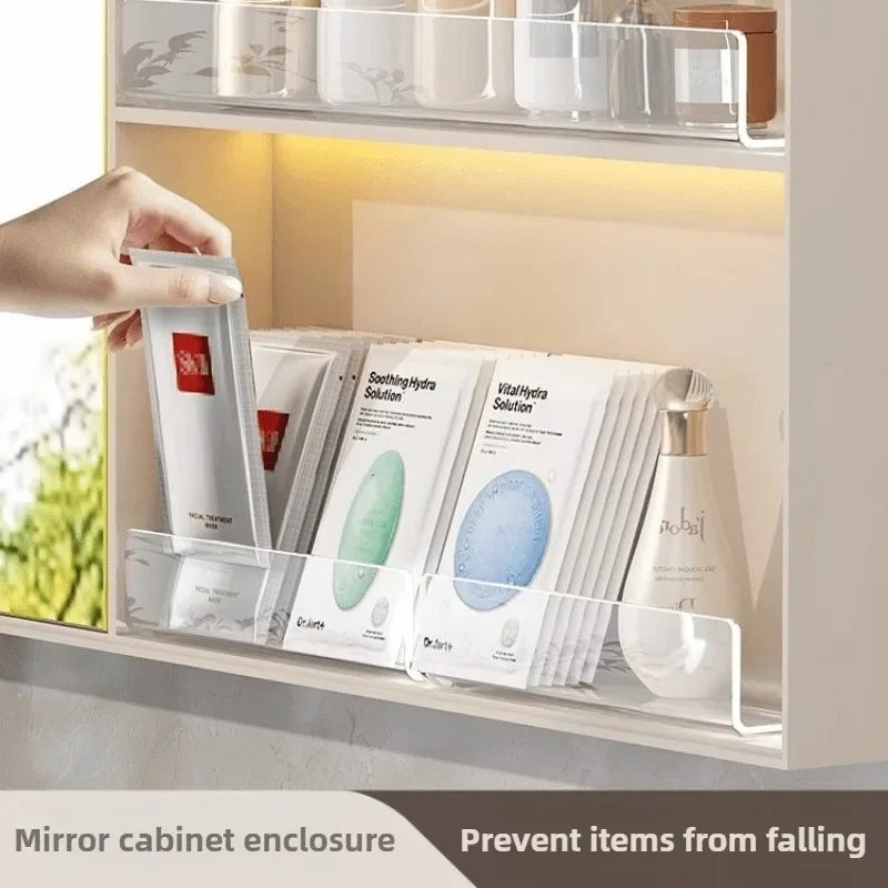 porte produits transparent adhésif moderne rangement cosmétiques salle bain anti chute espaces restreints