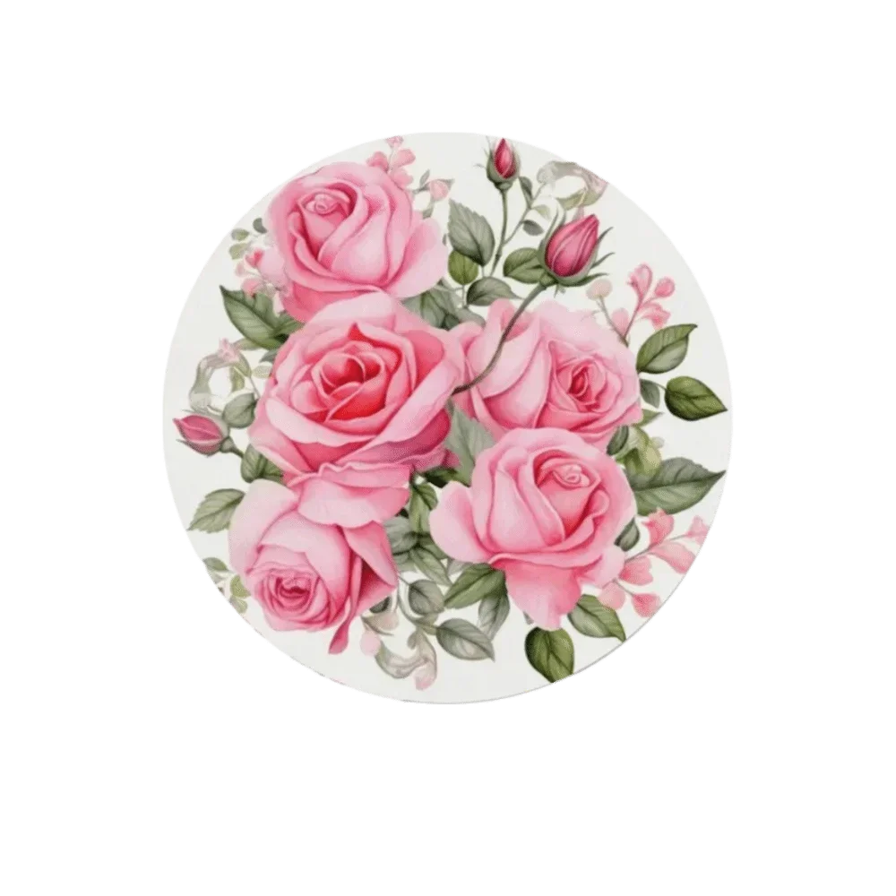 placemat classique floral oiseaux vert beige rose blanc 35cm 35cm