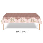 ensemble vaisselle jetable anniversaire rose gold assiettes serviettes gobelets pailles paillettes décoratif fête