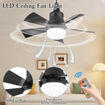 ventilateur led noir moderne télécommande variateur intensité aération chambre salon