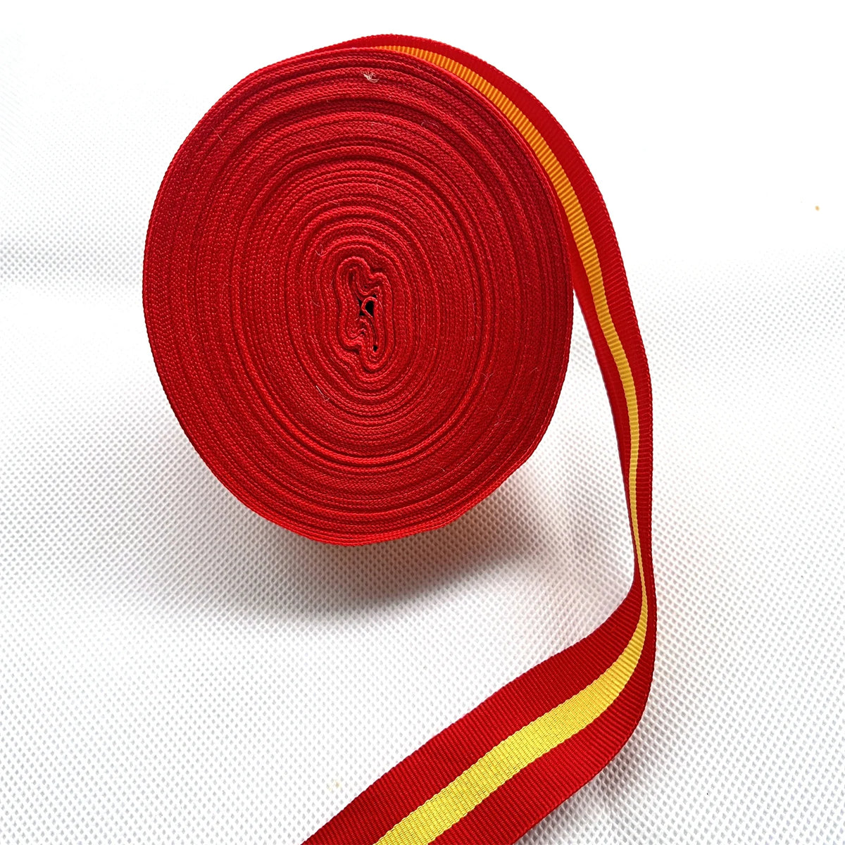 ruban polyester rouge jaune rayé 30mm 15mm drapeau espagnol double face mariage décoration intérieure