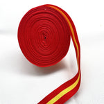 ruban polyester rouge jaune rayé 30mm 15mm drapeau espagnol double face mariage décoration intérieure