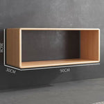 meuble modular bois clair grille moderne poignées vases bougies livres