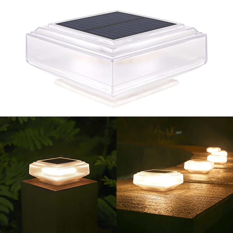 lampe solaire led extérieure ip65 moderne blanc abs base autoinstallation 8h luminosité intelligente contrôle