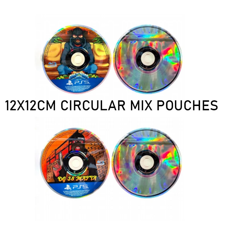 pochettes circulaires multicolores grand theft auto 12x12cm sacs épices poudres alimentaires festifs modernes
