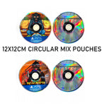 pochettes circulaires multicolores grand theft auto 12x12cm sacs épices poudres alimentaires festifs modernes
