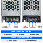 alimentation led 12v 24v 60w 100w 150w 200w 300w 400w transformateur silencieux gris perforé