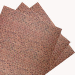 sticker simulation route mur brique papier décoratif classique rouge brun grisclair 21x29cm kit bricolage