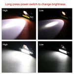 lampe frontale led rechargeable bande élastique réglable q5 cob aimant orange noir travaux camping