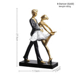 statue danseuse résine or blanc robes ballet décoration chambre enfant collection amateur