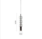 lampe suspendue transparente cuivre moderne chambre salon éclairage minimaliste câble rond cylindrique