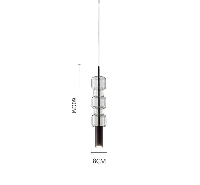 lampe suspendue transparente cuivre moderne chambre salon éclairage minimaliste câble rond cylindrique