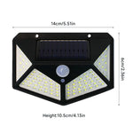 lampe solaire extérieure moderne noire capteur mouvement étanche ip65 autoinstallation led vacances jardin cloison