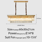 suspension lumineuse moderne cristaux noir doré led élégante tringle chambre salon
