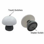 lampe table led champignon blanc noir moderne charge tactile usb chambre coucher minimaliste