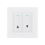 interrupteur rideau blanc gris noir 86mm carré boutons triangles moderne