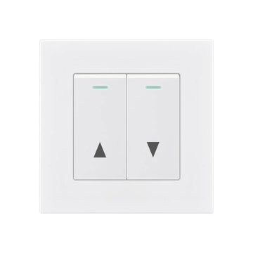 interrupteur rideau blanc gris noir 86mm carré boutons triangles moderne