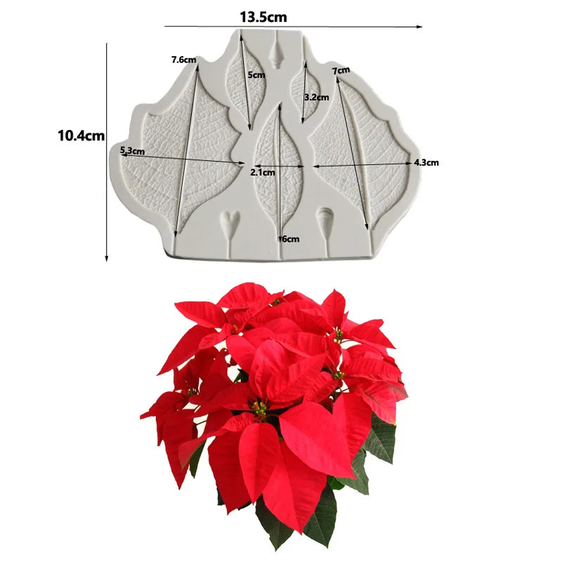 moules silicone gâteau blanc floral décoratif opaques feuilles pétales fleurs artisanales