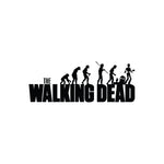 autocollant mural the walking dead évolution vinyle noir graphique moderne personnages silhouettes décoration maison