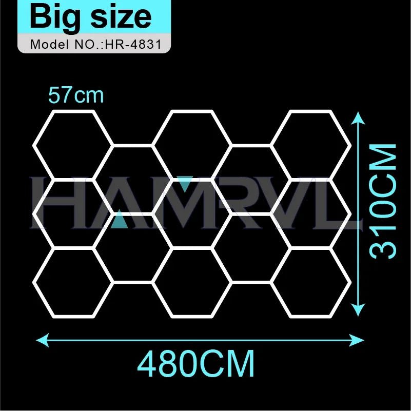 tube led blanc hexagonal moderne adhésif flux lumineux 2000 82000 121v 240v