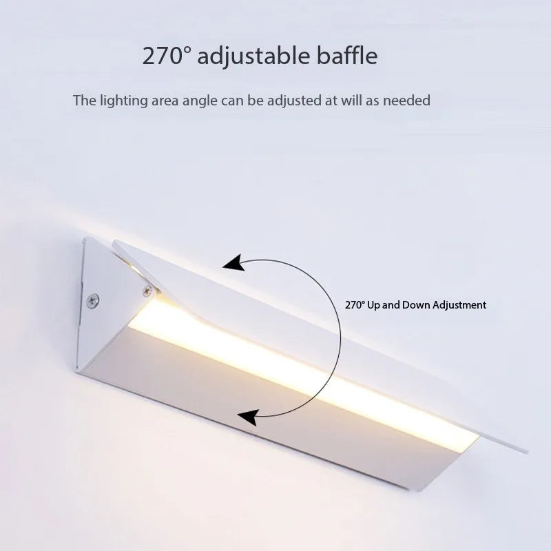 lampe murale led blanche moderne aluminium salon chambre éclairage lecture