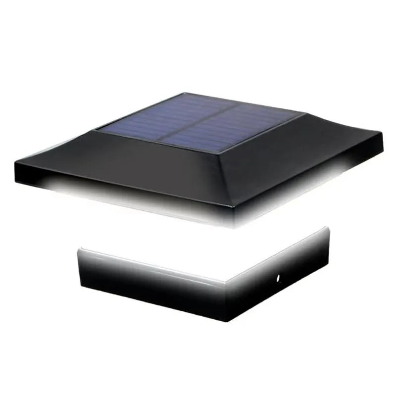 lumière solaire extérieure led noir ip65 étanche art deco moderne jardin clôture pont poteau