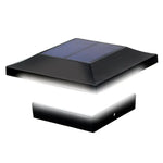 lumière solaire extérieure led noir ip65 étanche art deco moderne jardin clôture pont poteau